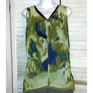 Simply Vera Vera Wang Women's Blouse Size M Sleeveless Overlay with Tank Top